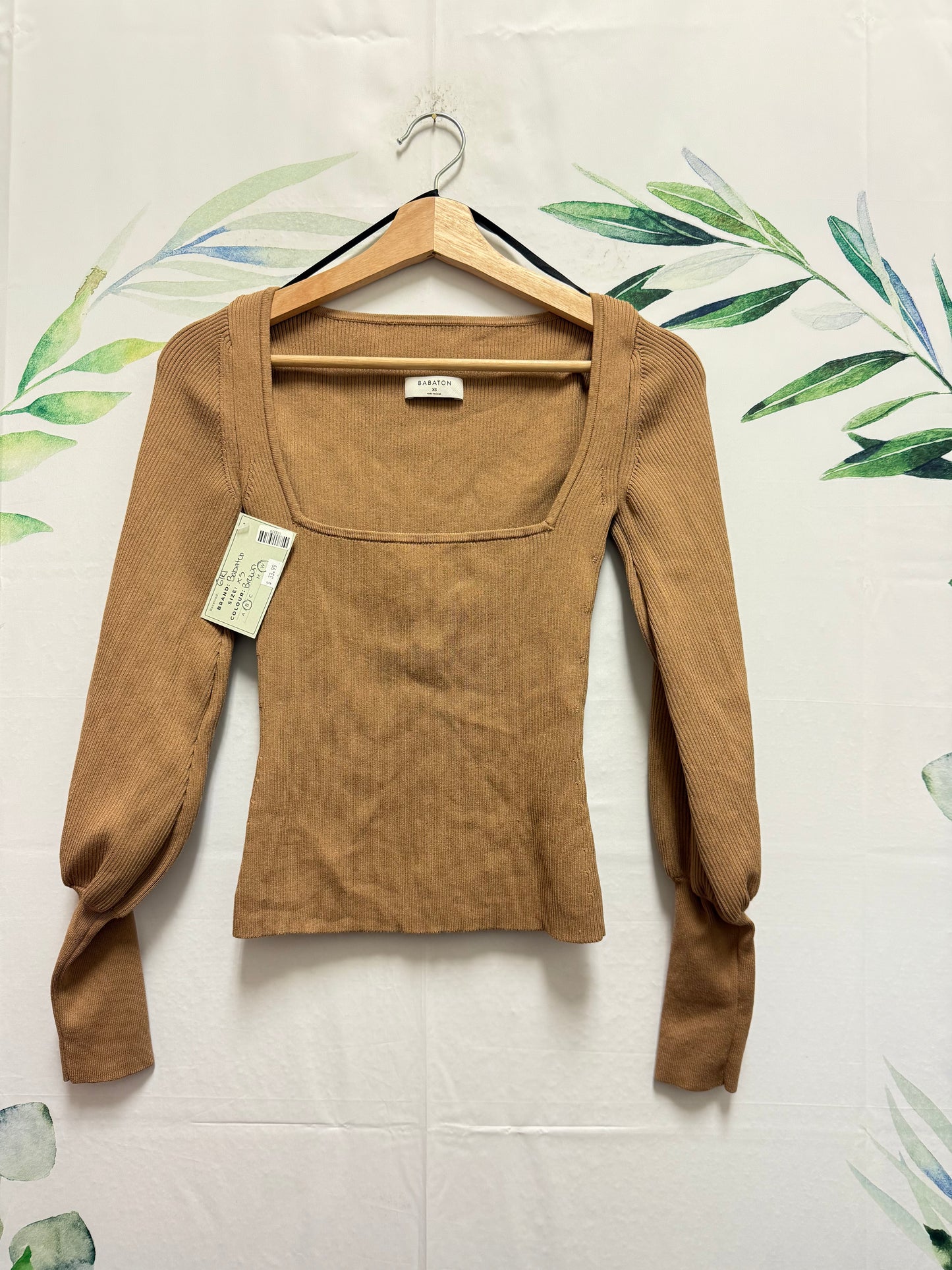 Aritzia Babaton Gideon Sculpt Knit Longsleeve (XS)