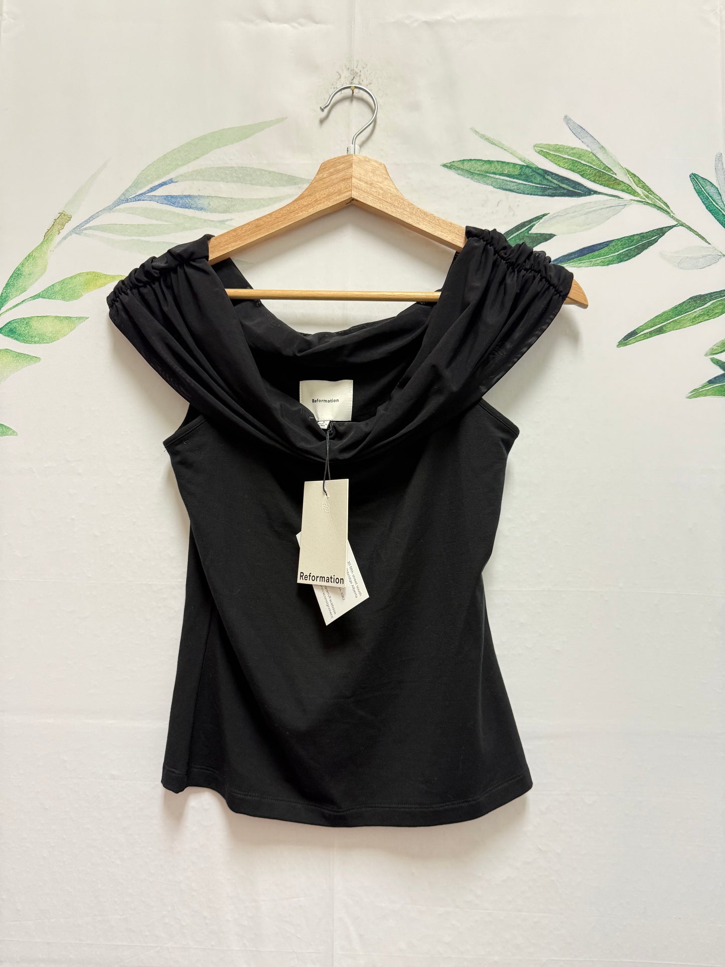 Reformation Rosaline Off Shoulder Tank (S)