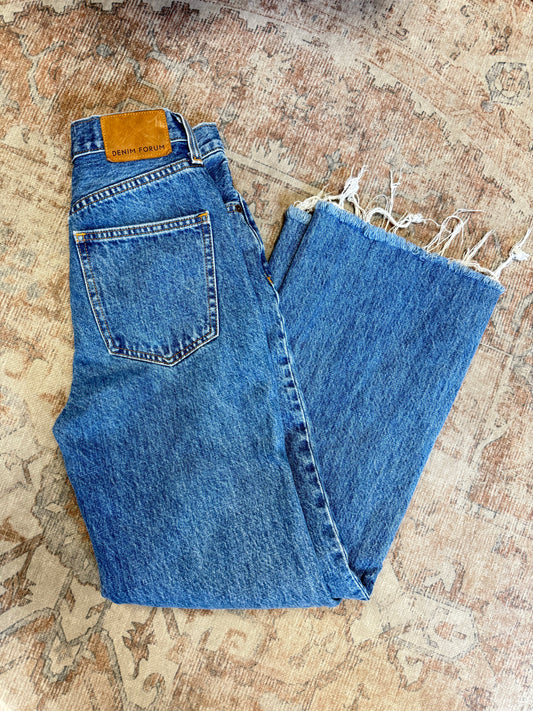 Denim Forum Farrah Wide Leg HR Jeans (24x27)