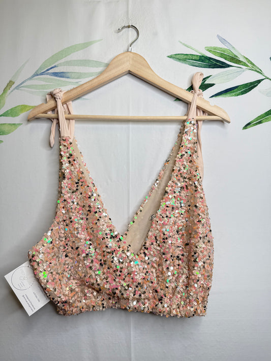 Free People Big Night Oversized Sequin Tank (XS)