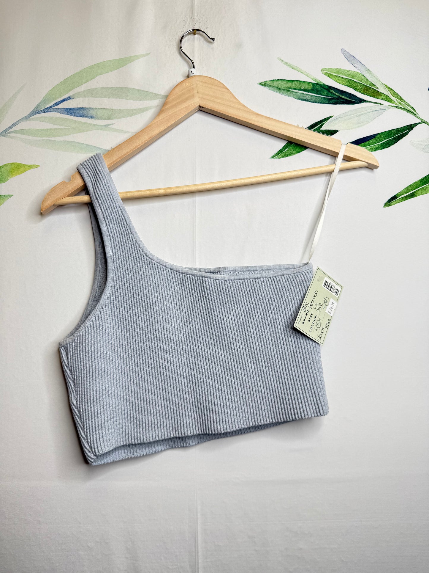 Aritzia Babaton Sculpt Knit One Shoulder Crop Tank (L)