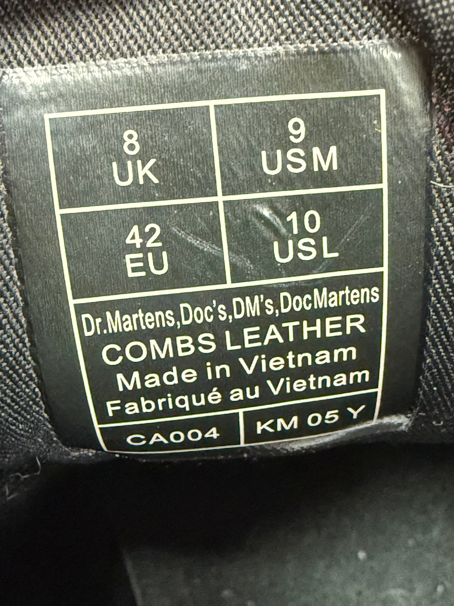 Doc Martens Combs Boots (Mens 9/ Womens 10)