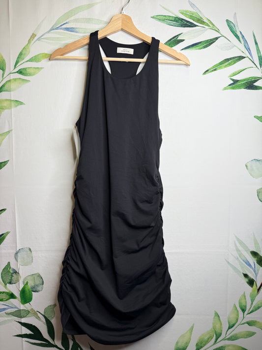 Aritzia Babaton Contour Ruched Racer Mini Dress (L)