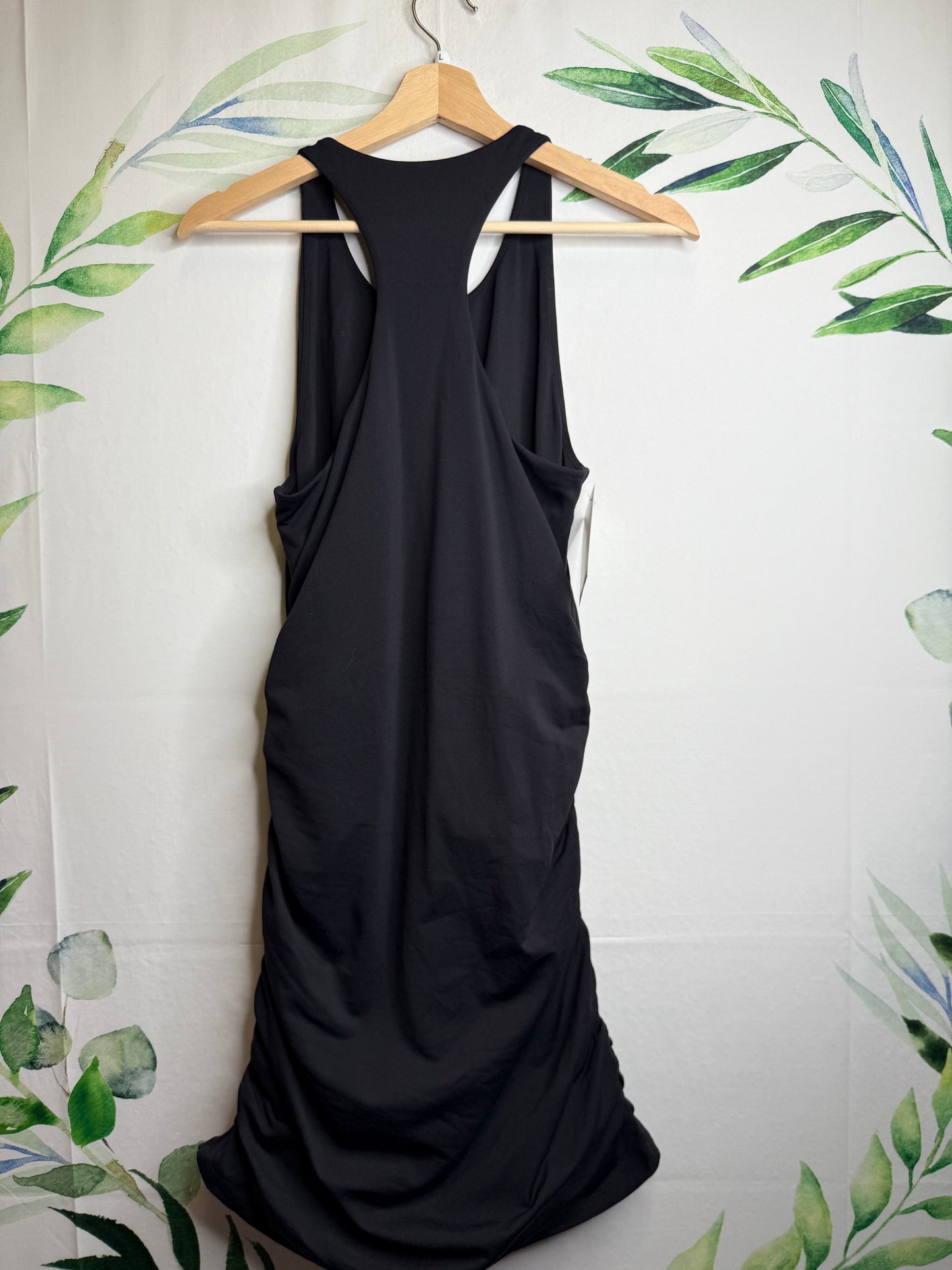Aritzia Babaton Contour Ruched Racer Mini Dress (L)