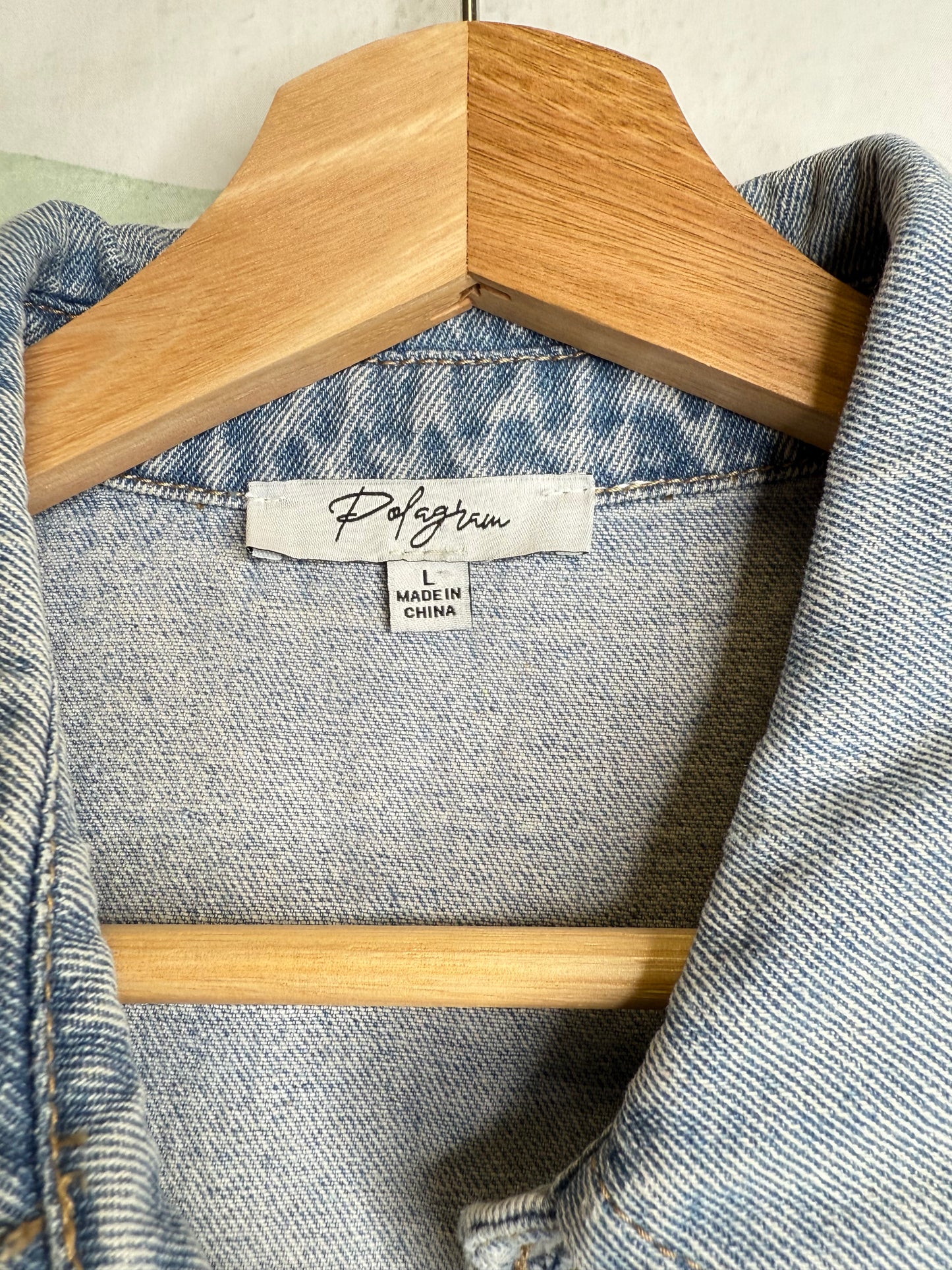 Polagram Denim Jumpsuit Romper (L)