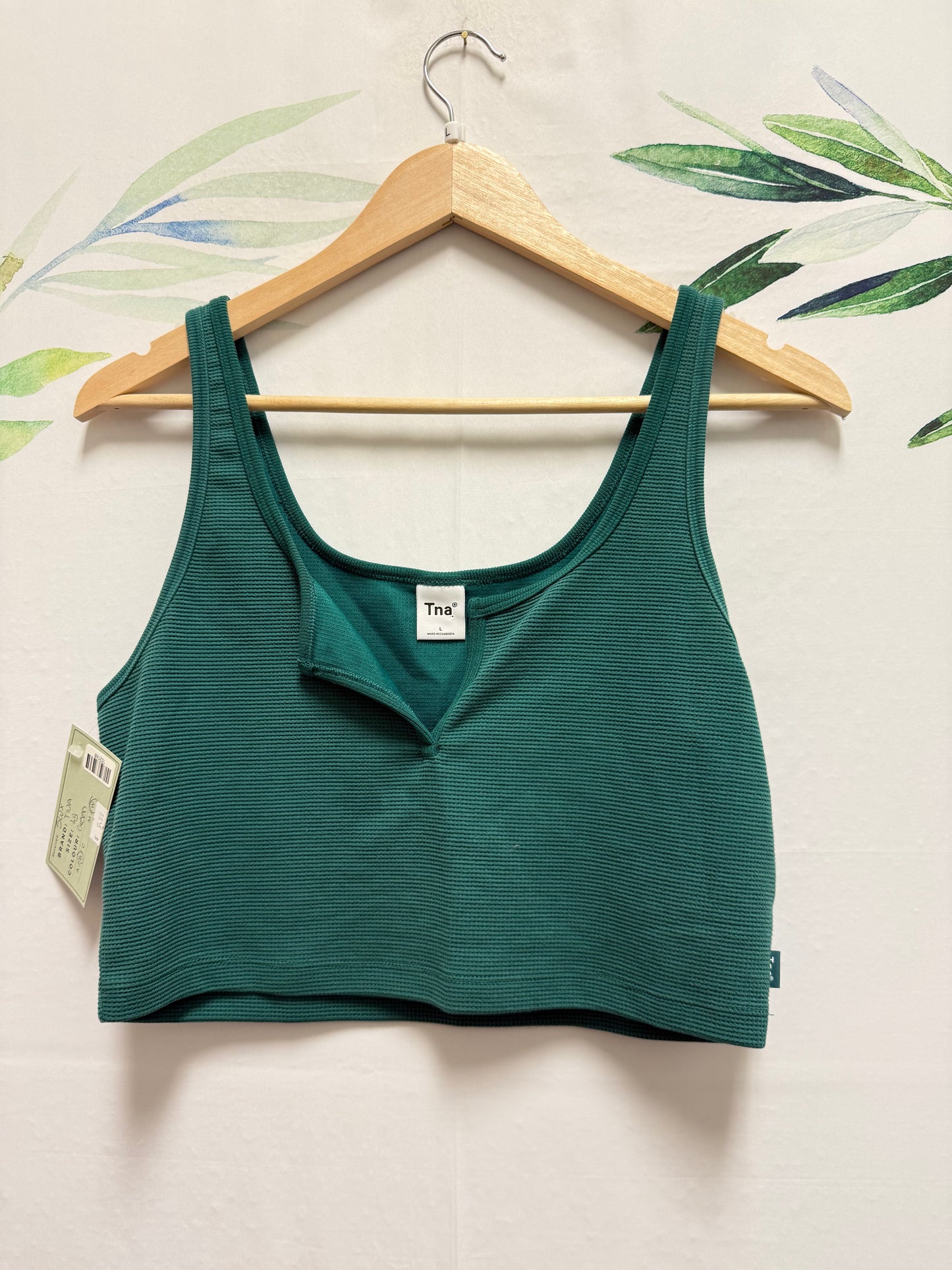 Aritzia TNA Waffle Notch Tank (L)