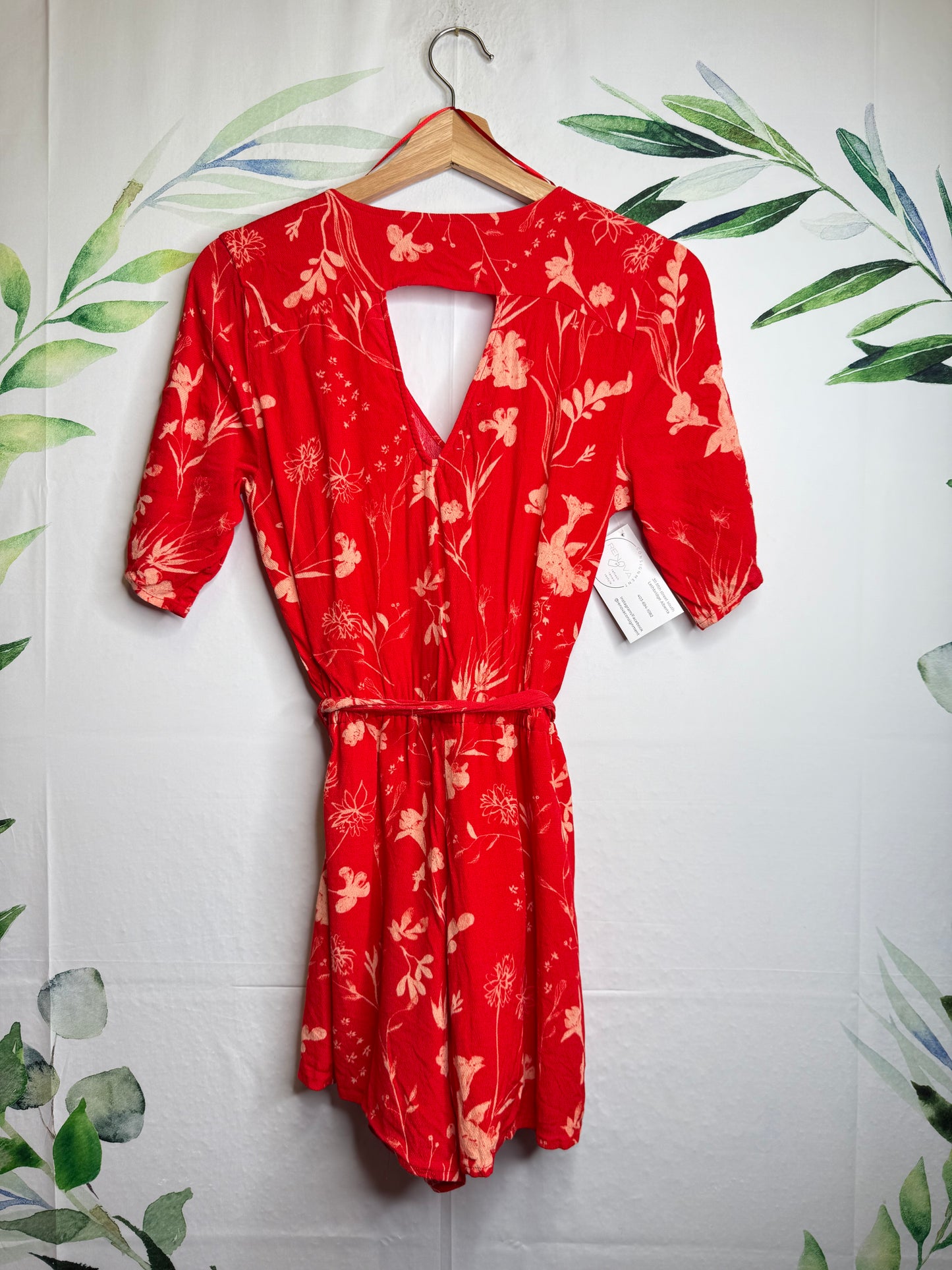 Gentle Fawn Keyhole Short Sleeve Romper (S)