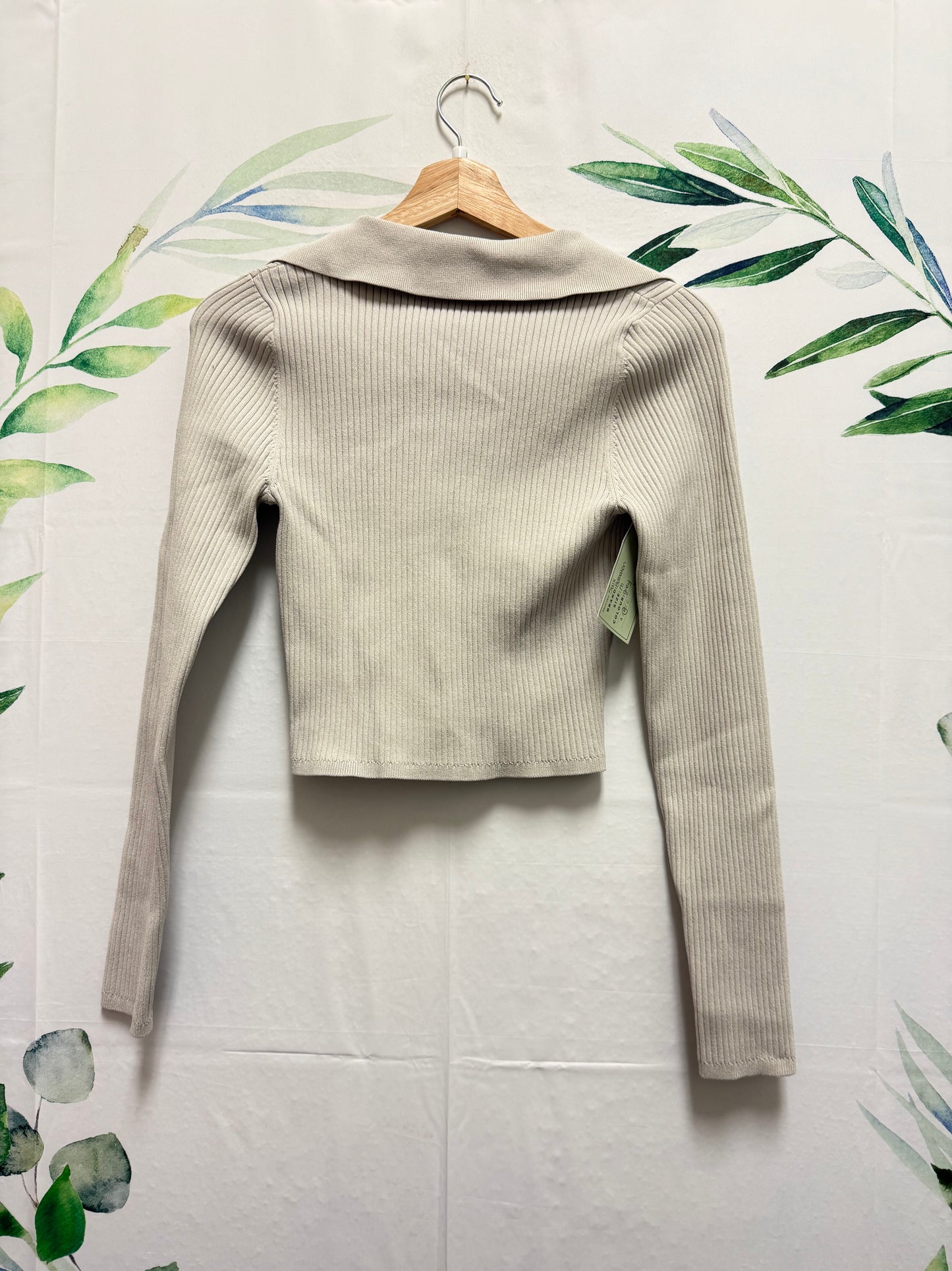 Aritzia Babaton Sculpt Knit Polo Longsleeve (M)