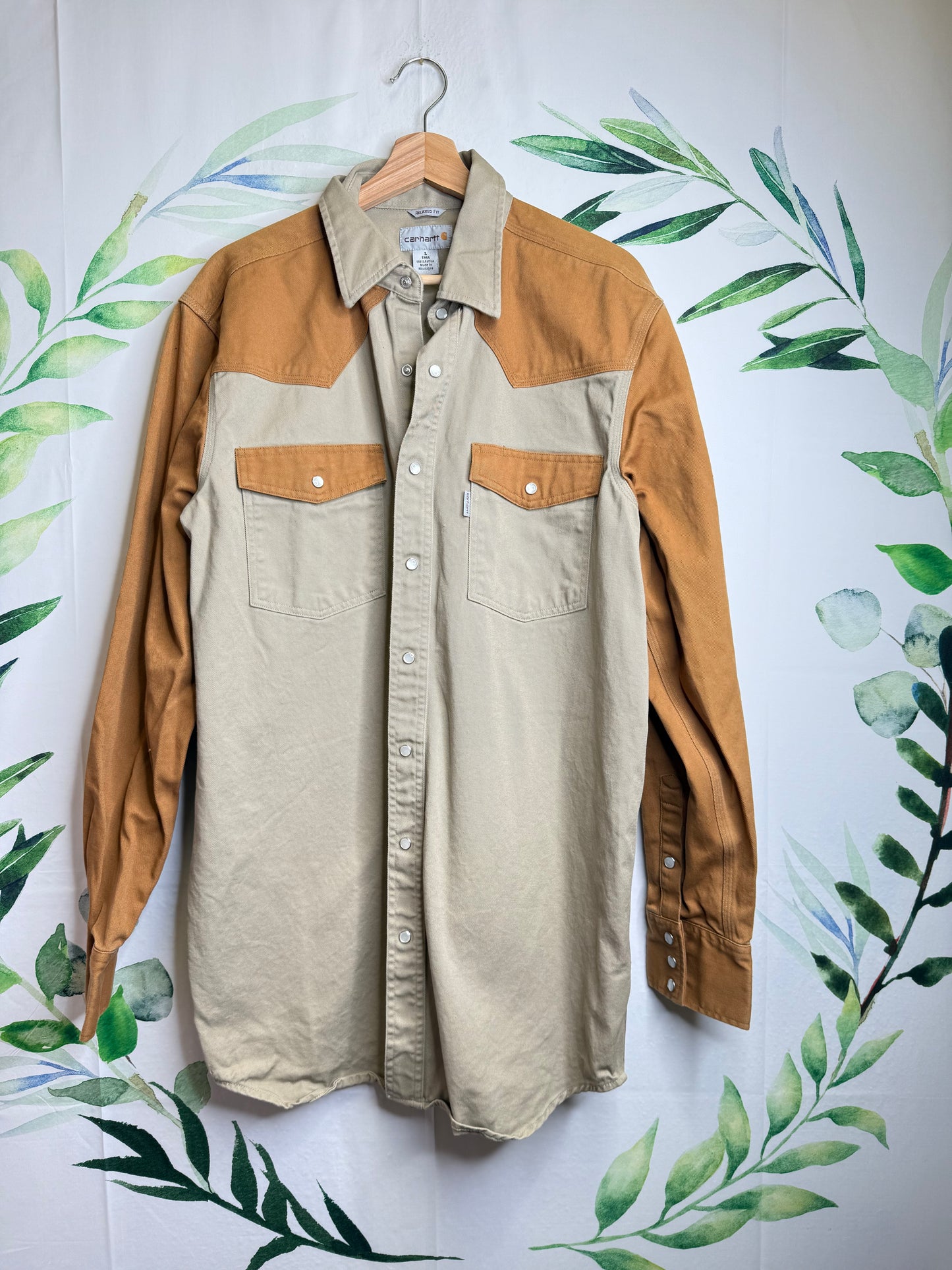 Carhartt Western Button Up Longsleeve Overshirt (L Tall)