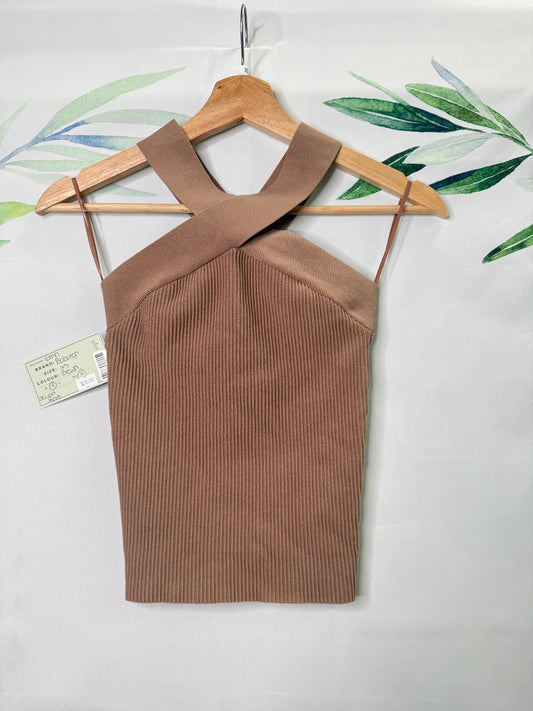 Aritzia Babaton Sculpt Knit Criss Cross Tank (XS)