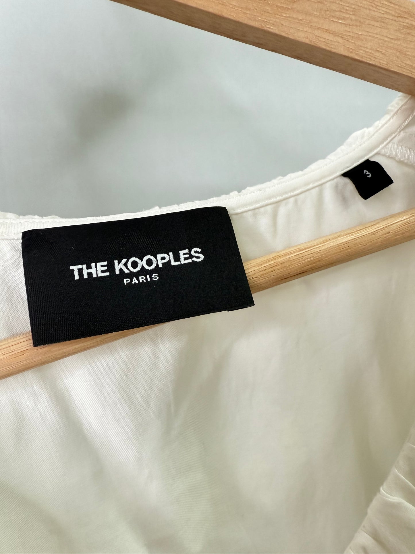 The Kooples Ruffled Trim V Blouse (3 = L)