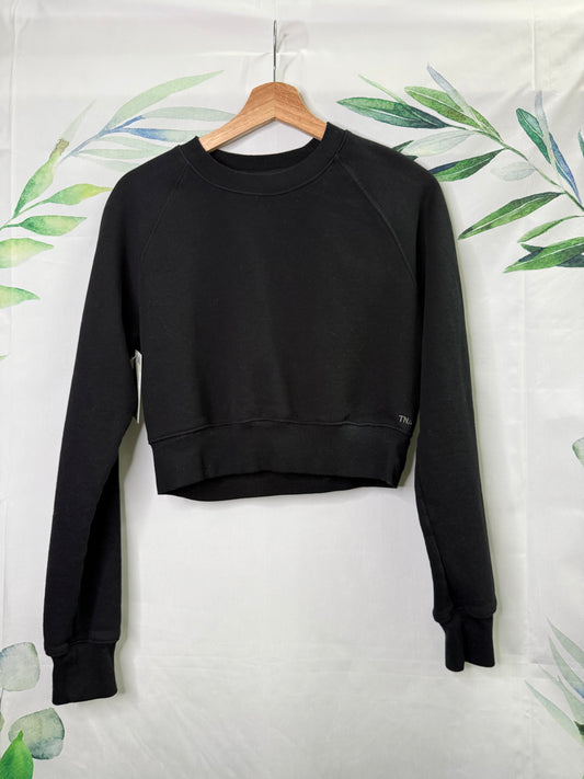 Aritzia TNA Cozyfleece Perfect Cropped Crewneck (S)