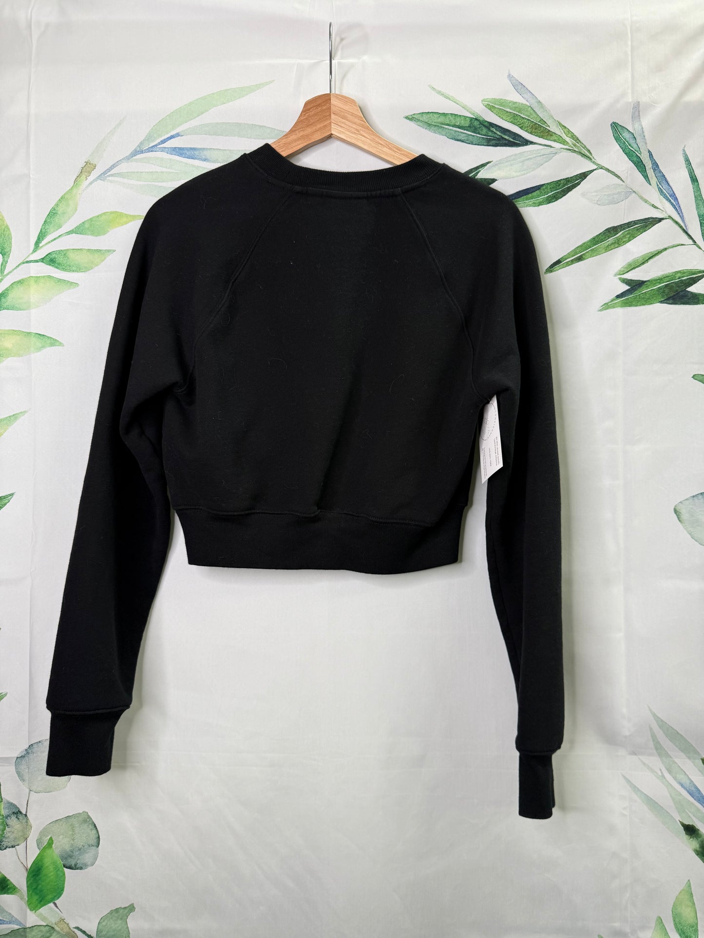 Aritzia TNA Cozyfleece Perfect Cropped Crewneck (S)