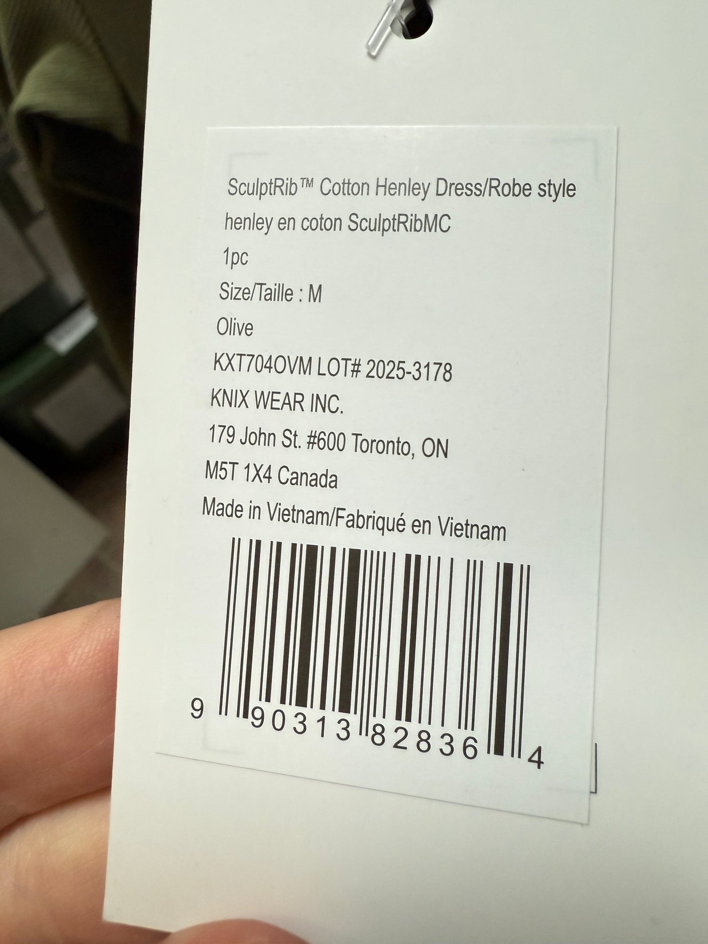 Knix SculptRib Henley Dress (M)