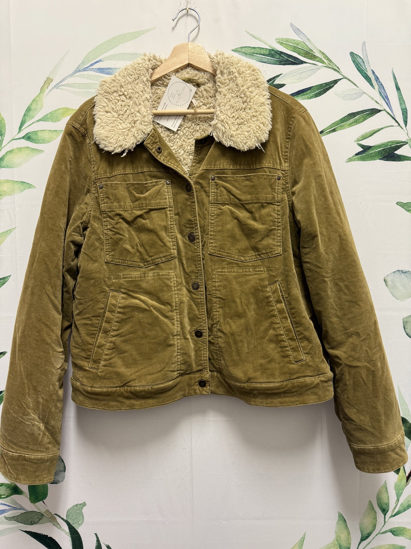 Free People Sherpa Lined Corduroy Jacket (M)