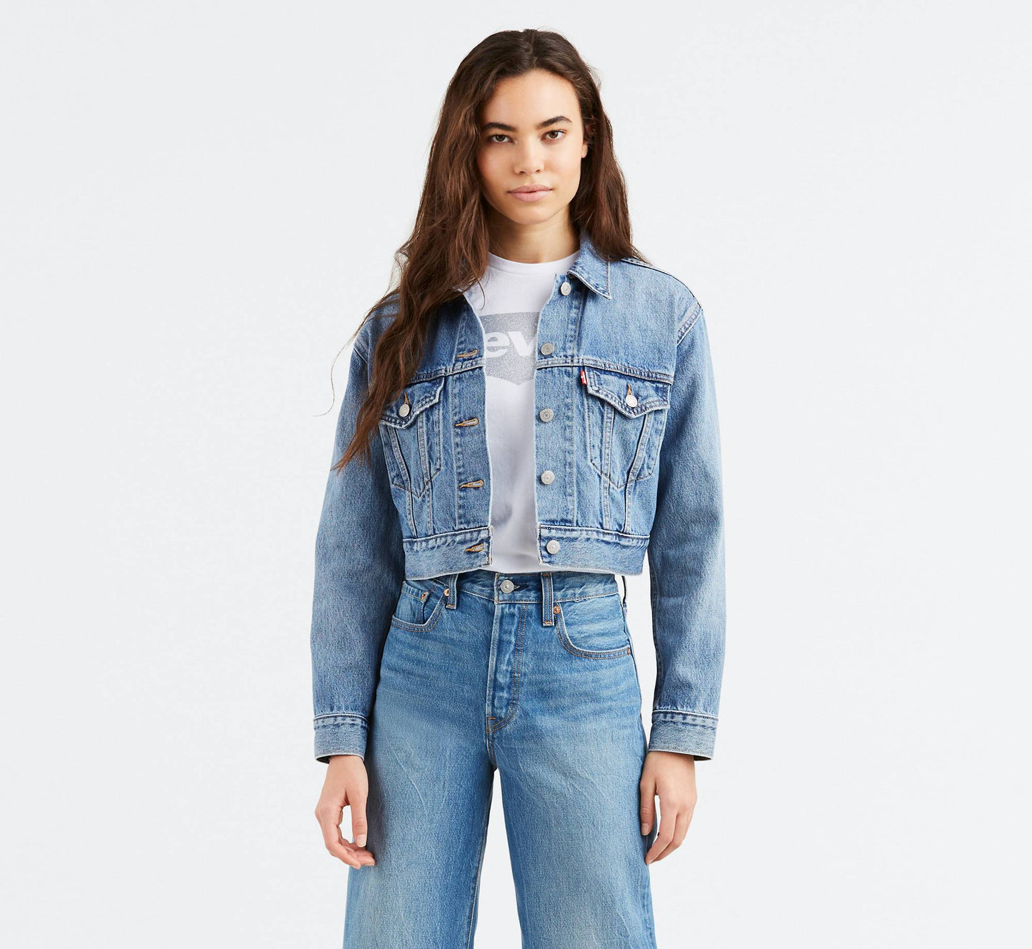 Levi Cropped Trucker Jacket (S)