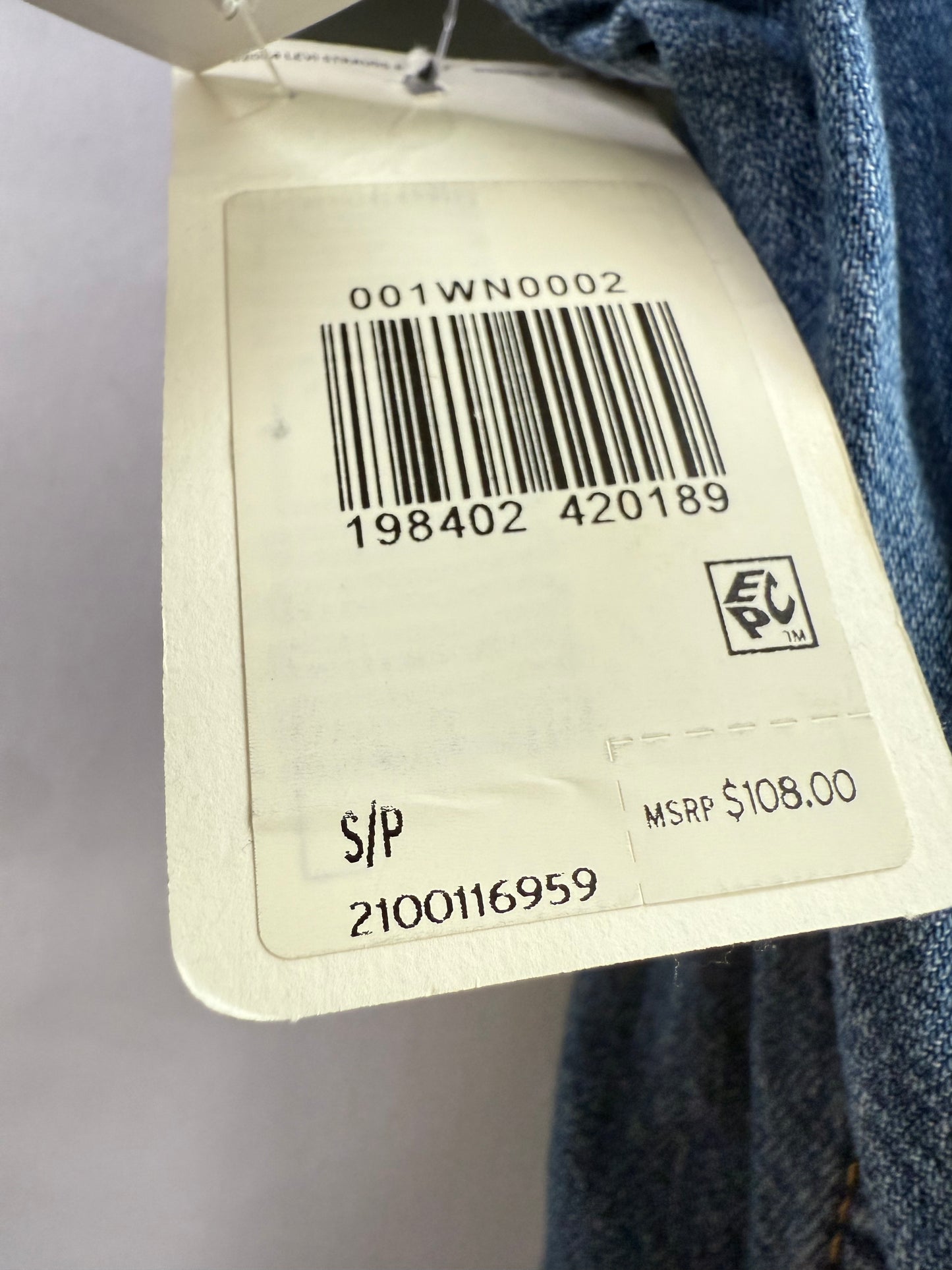 Levi’s Type III Lightweight Denim Jumpsuit (S)
