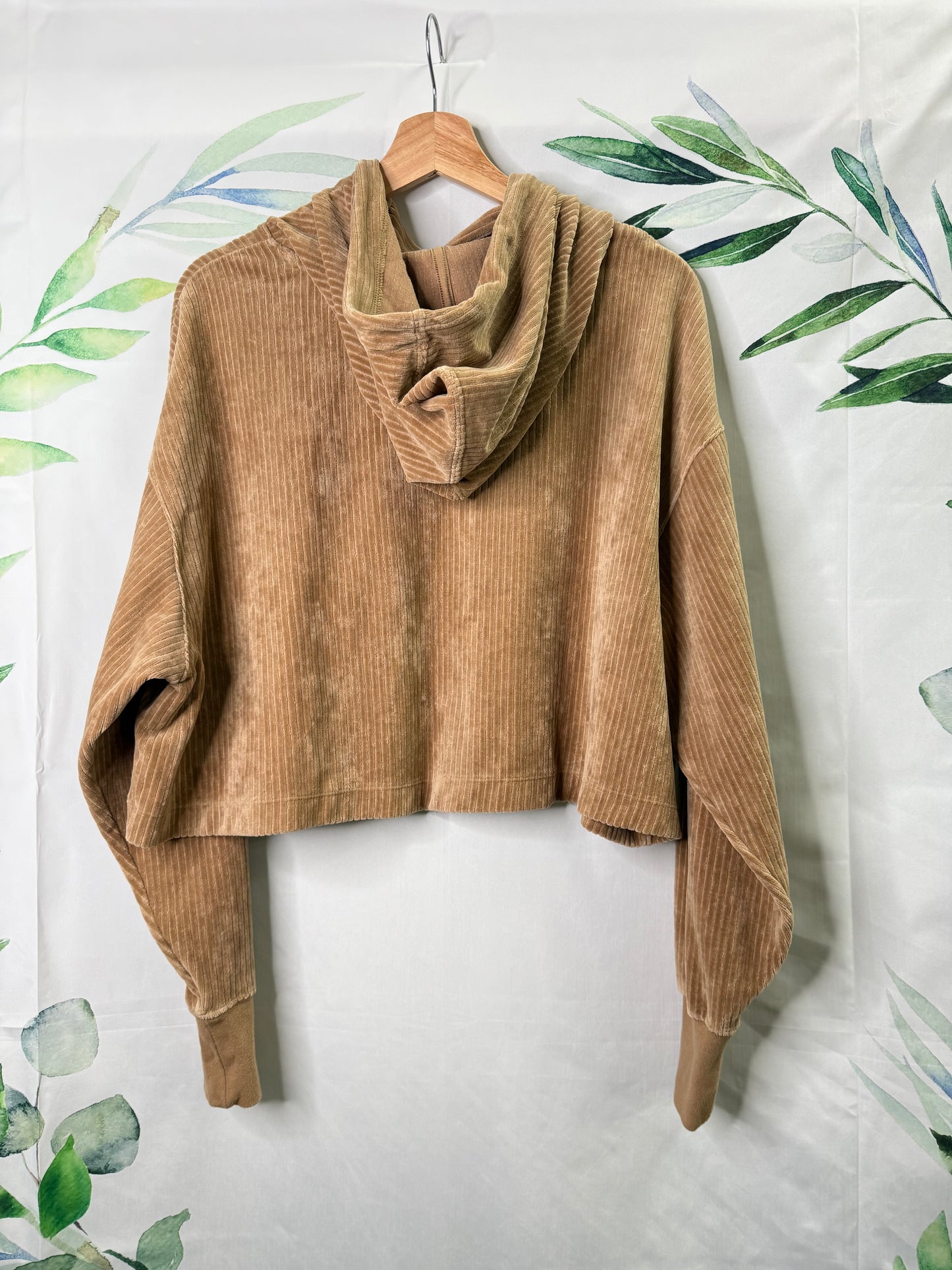 Nike Velour Mod Crop Pullover Hoodie (M)
