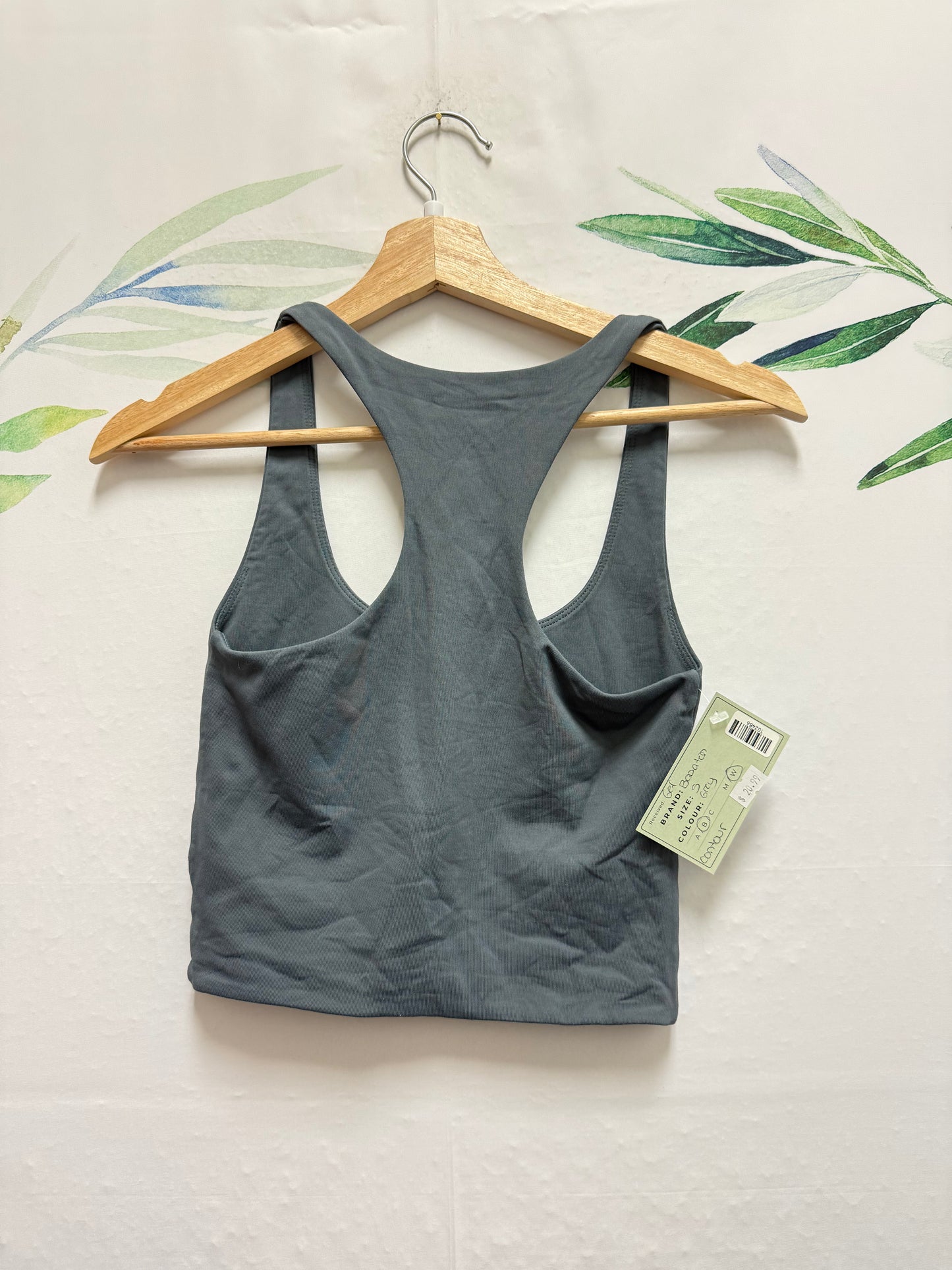 Aritzia Babaton Contour Scoopneck Racerback Crop Tank (S)