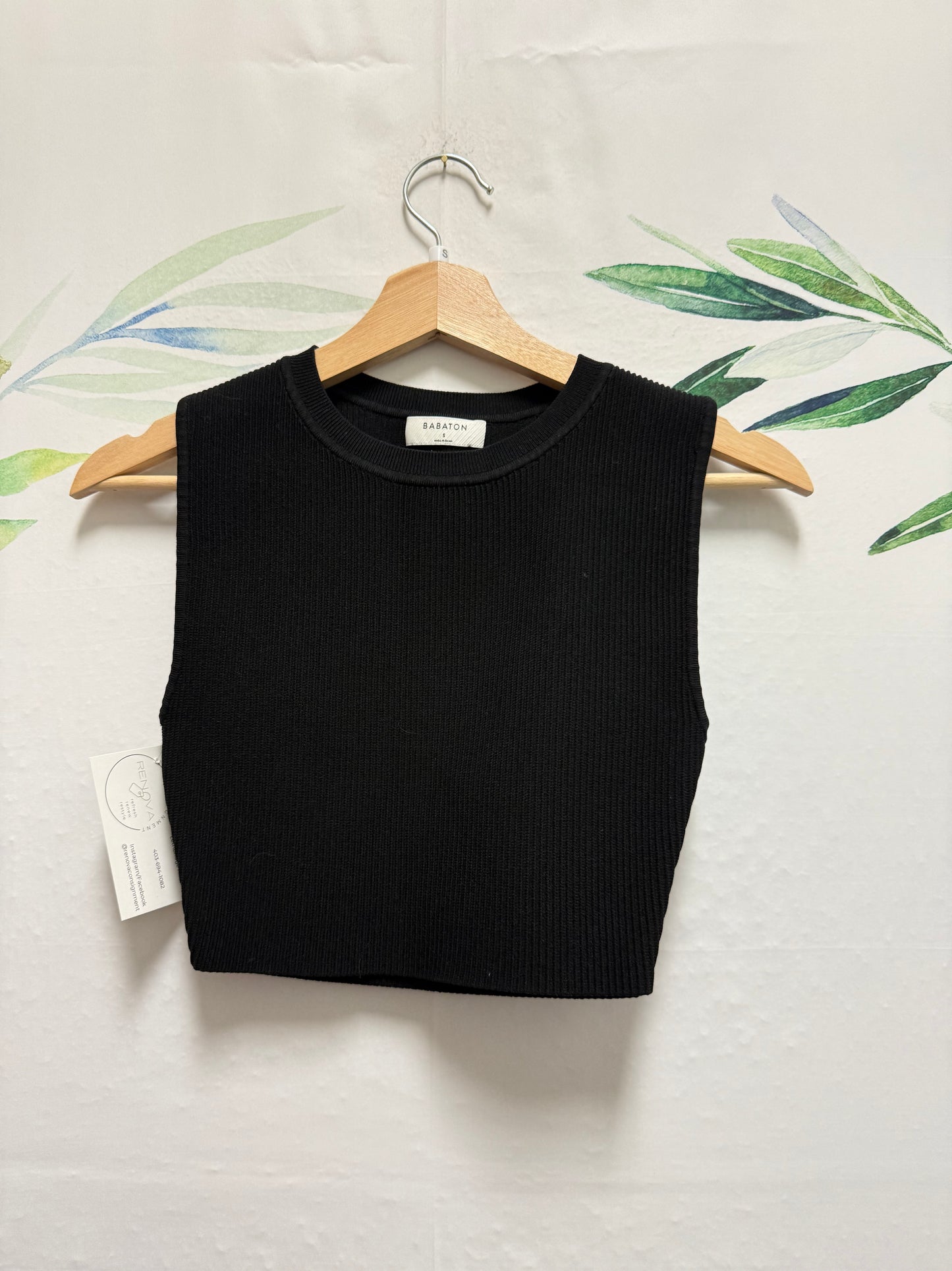 Aritzia Babaton Sculpt Knit Crop Tank (S)