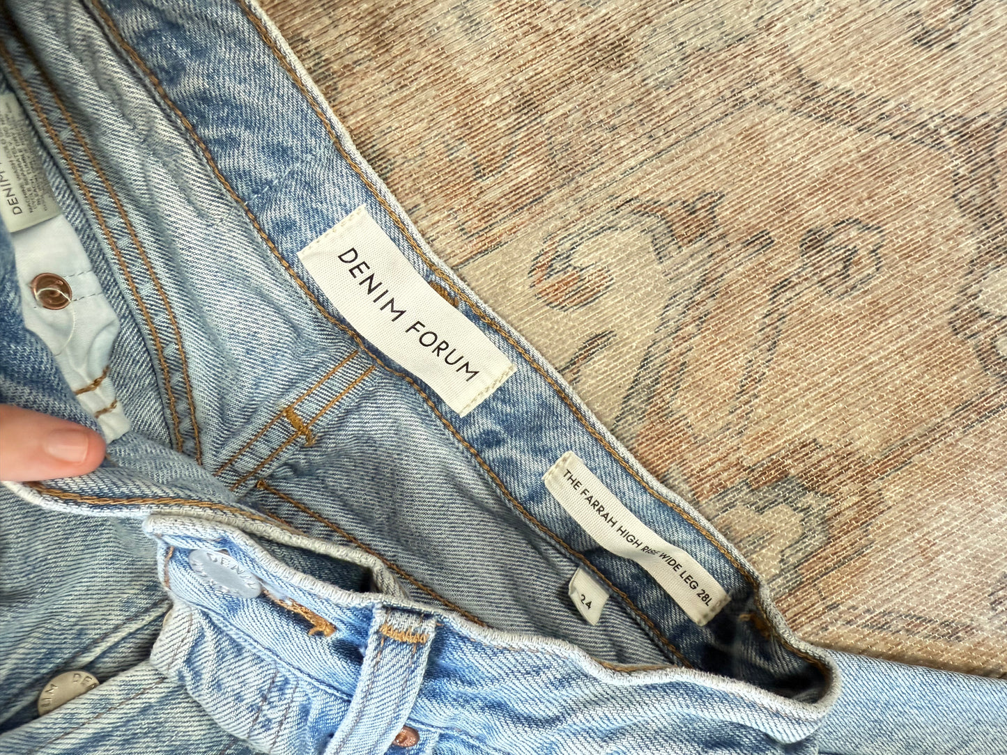 Denim Forum Farrah Wide Leg HR Jeans (24x28)