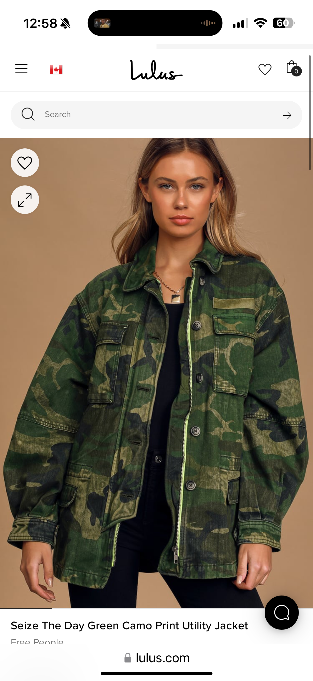 Free People Seize the Day Utility Jacket (S)