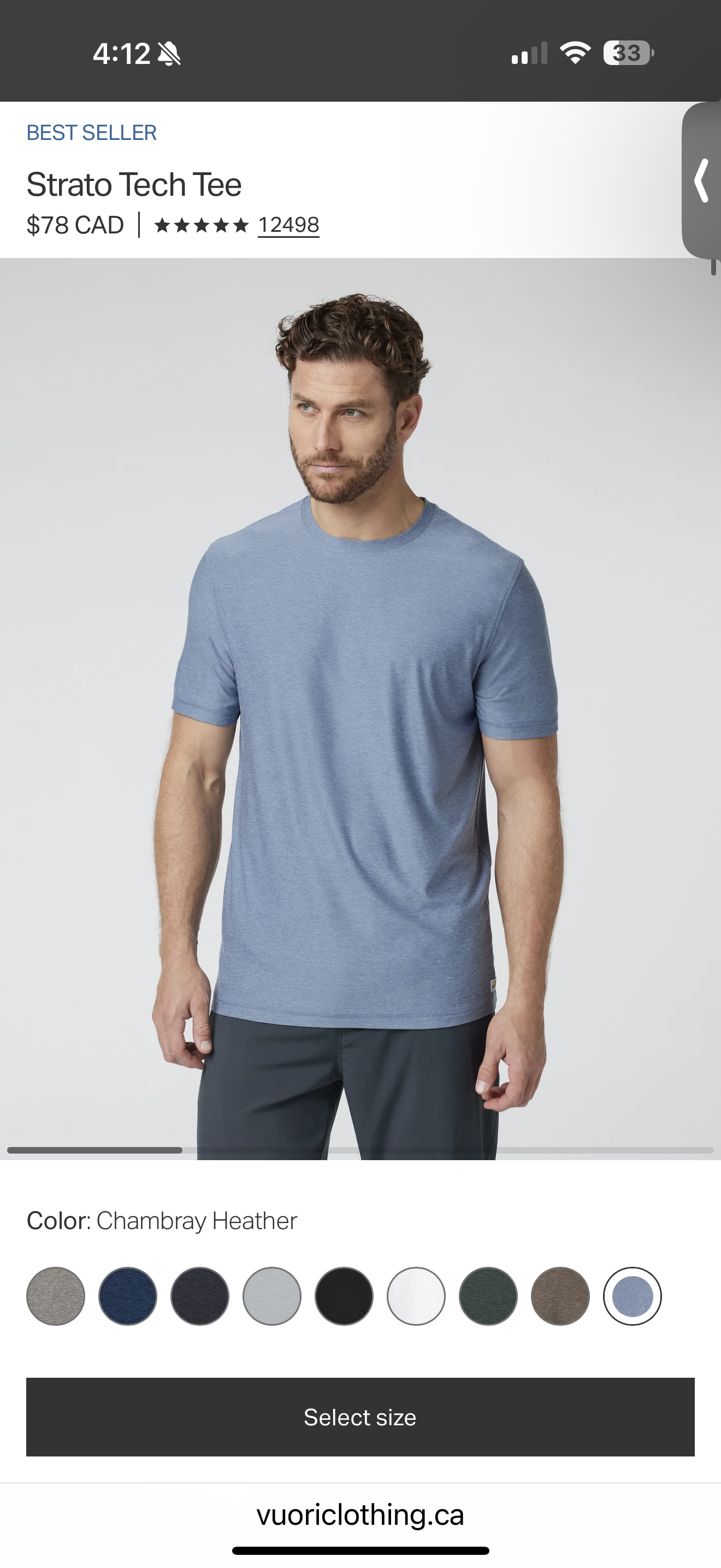 Vuori Strato Tech Tee (M)