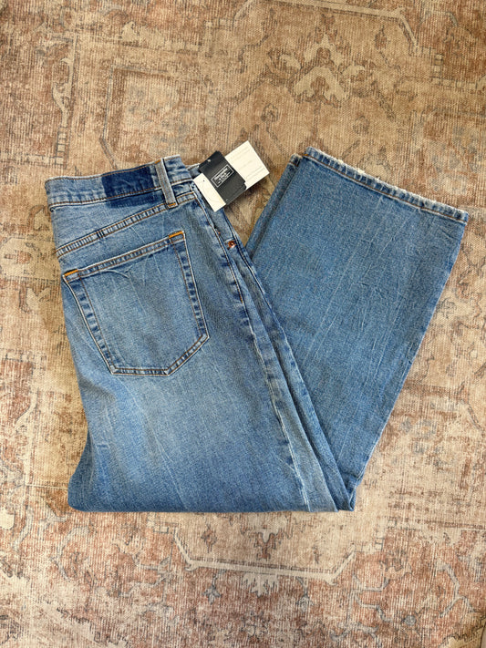Abercrombie Crop Wide Leg Ultra HR Jeans (32x26)