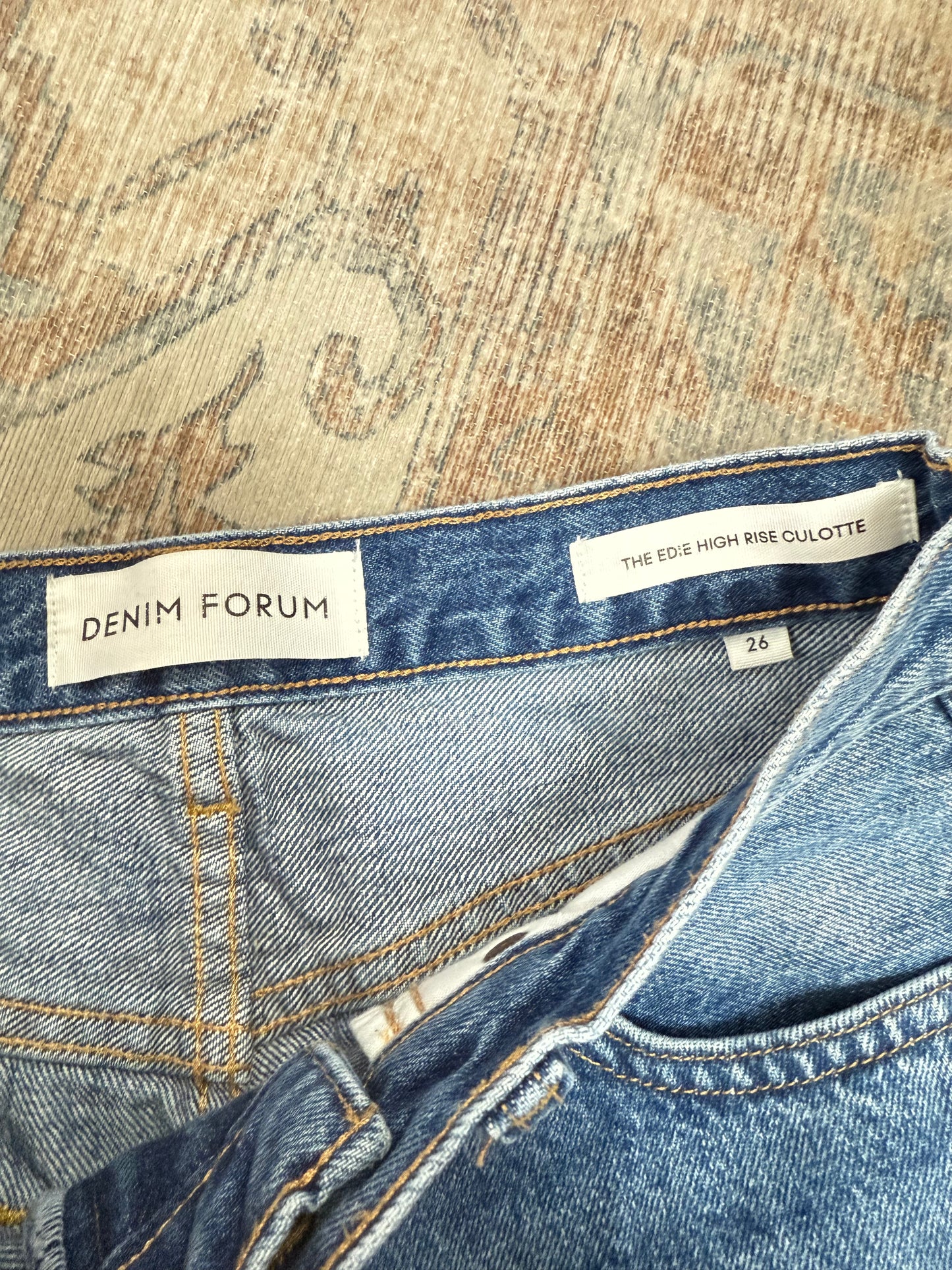 Denim Forum Edie Culotte HR Crop Jeans (26x20.5)