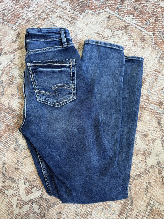 Silver Avery Straight Jeans (26x31)