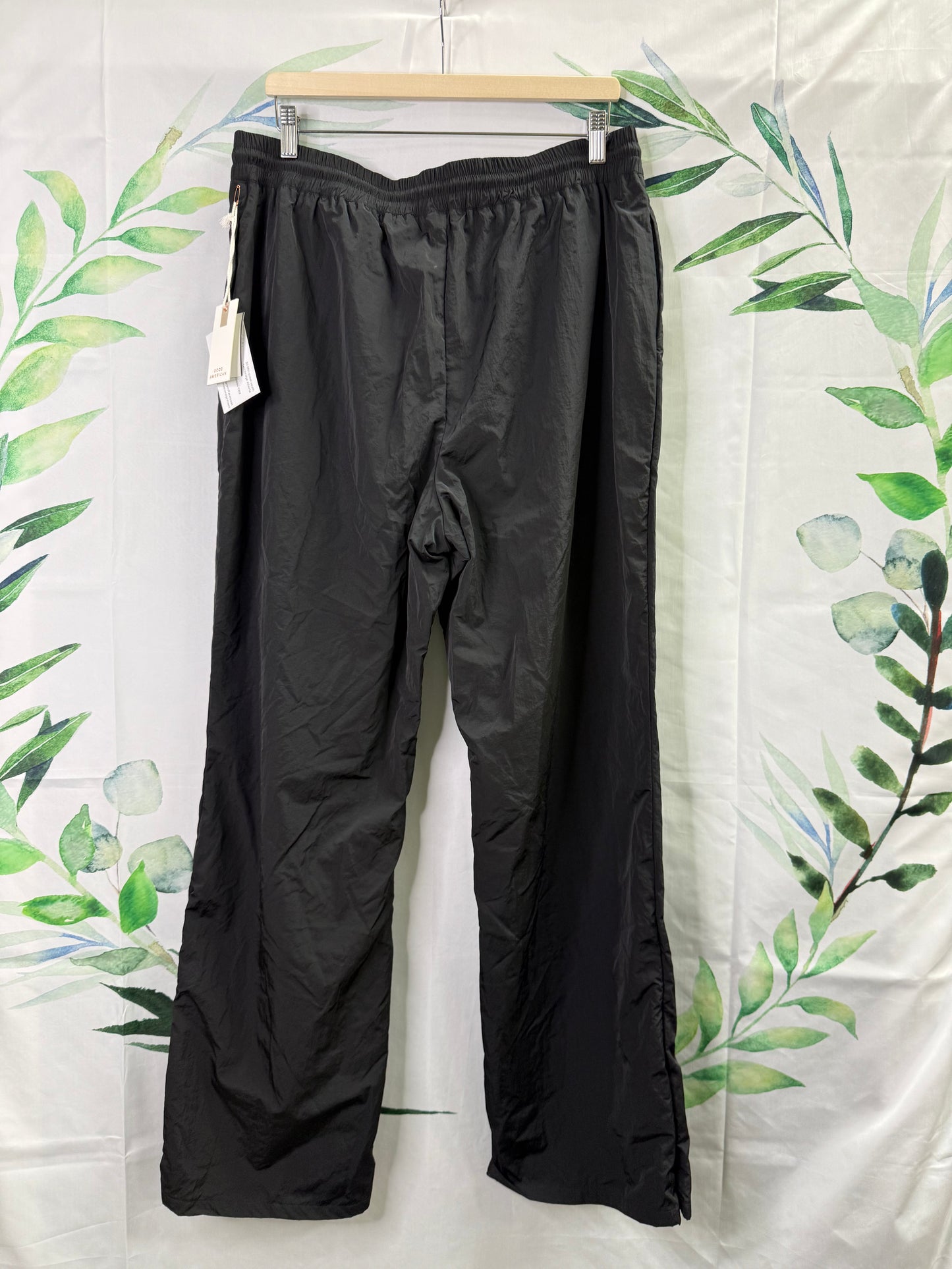 Good American Wide Leg Track Pant (XL)