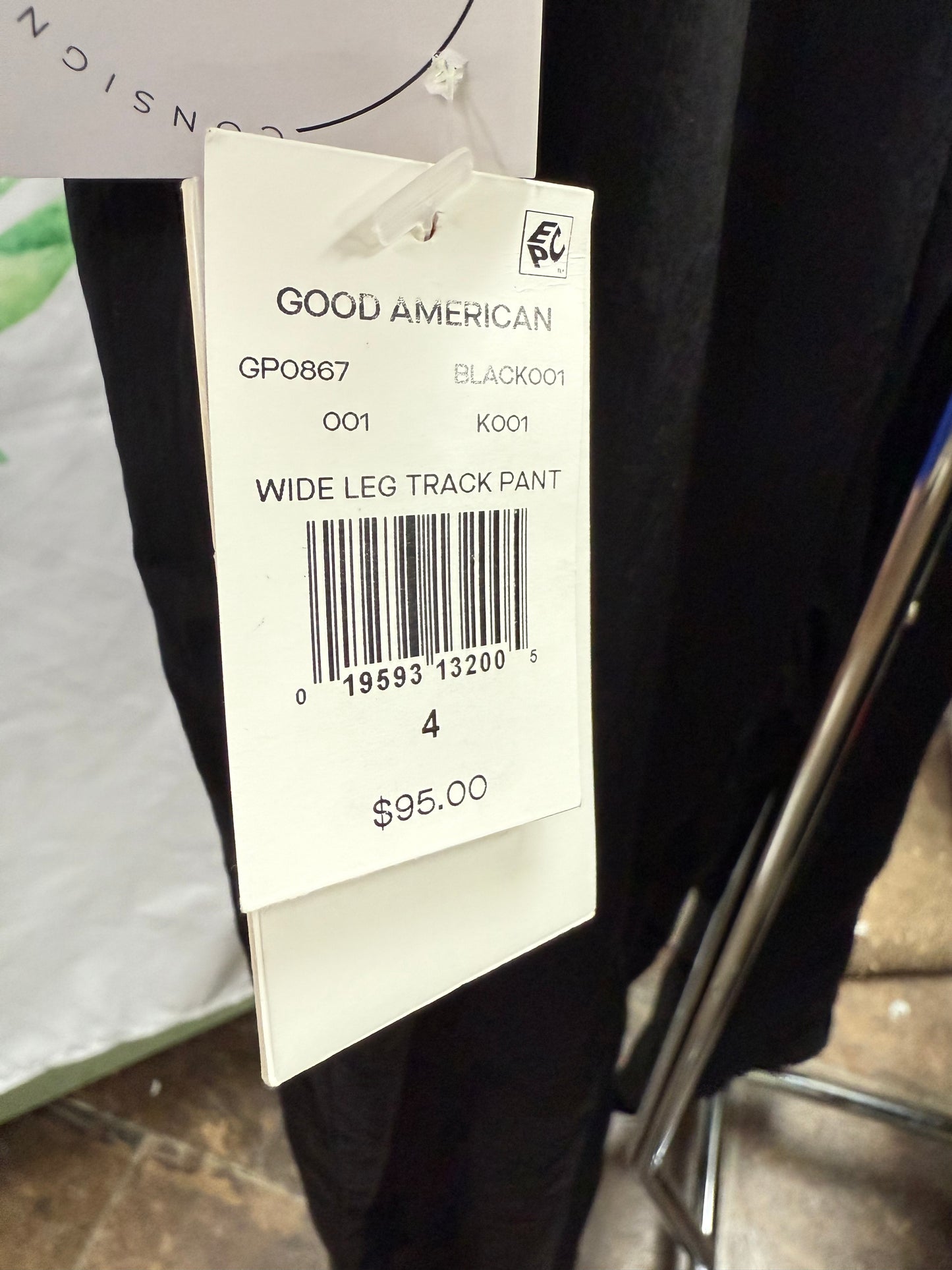 Good American Wide Leg Track Pant (XL)