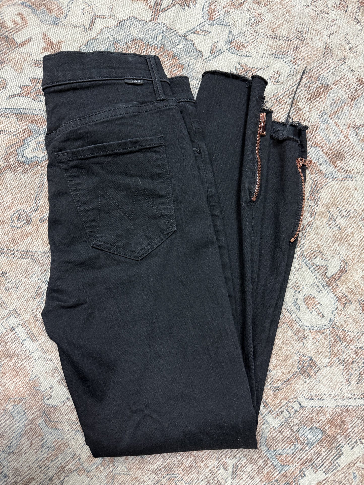 Mother The Stunner Double Zip Ankle Jeans (28x27)